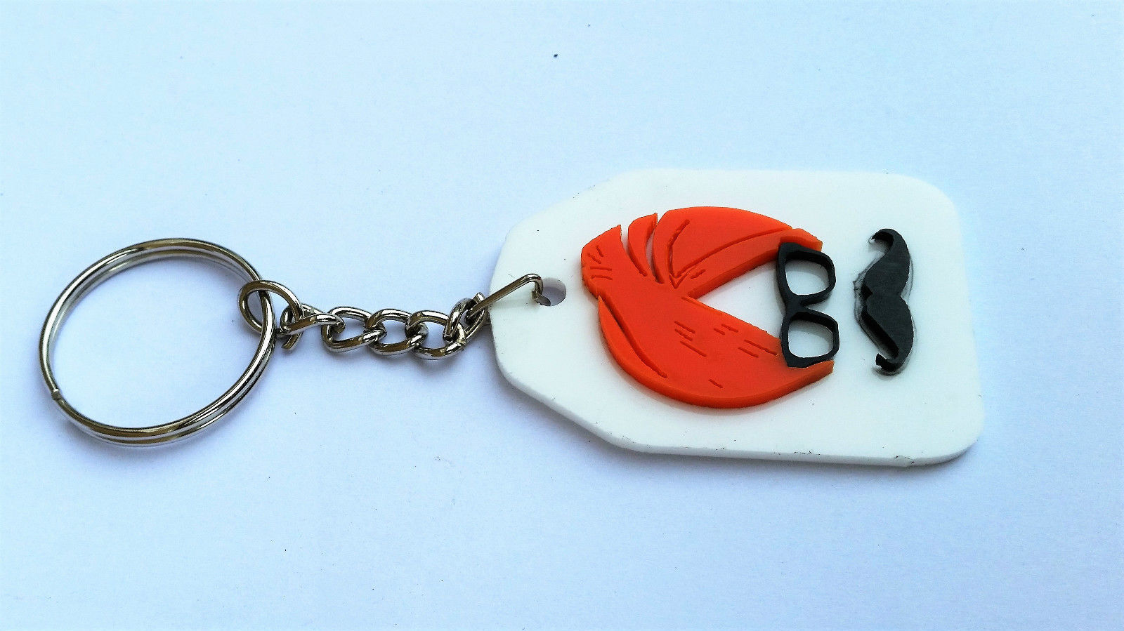 SIKH Punjabi SARDAR JI Singh PAGARI Kesari Orange Turban KEY RING Key