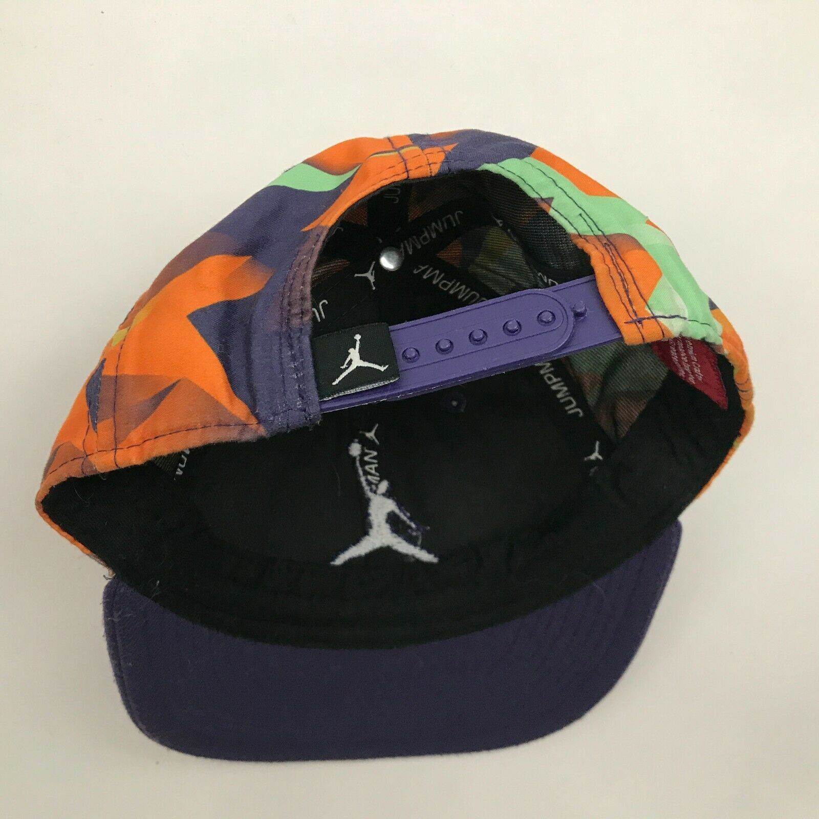 VINTAGE Jordan Jumpman Hat Cap Purple Orange Snapback Youth One Size
