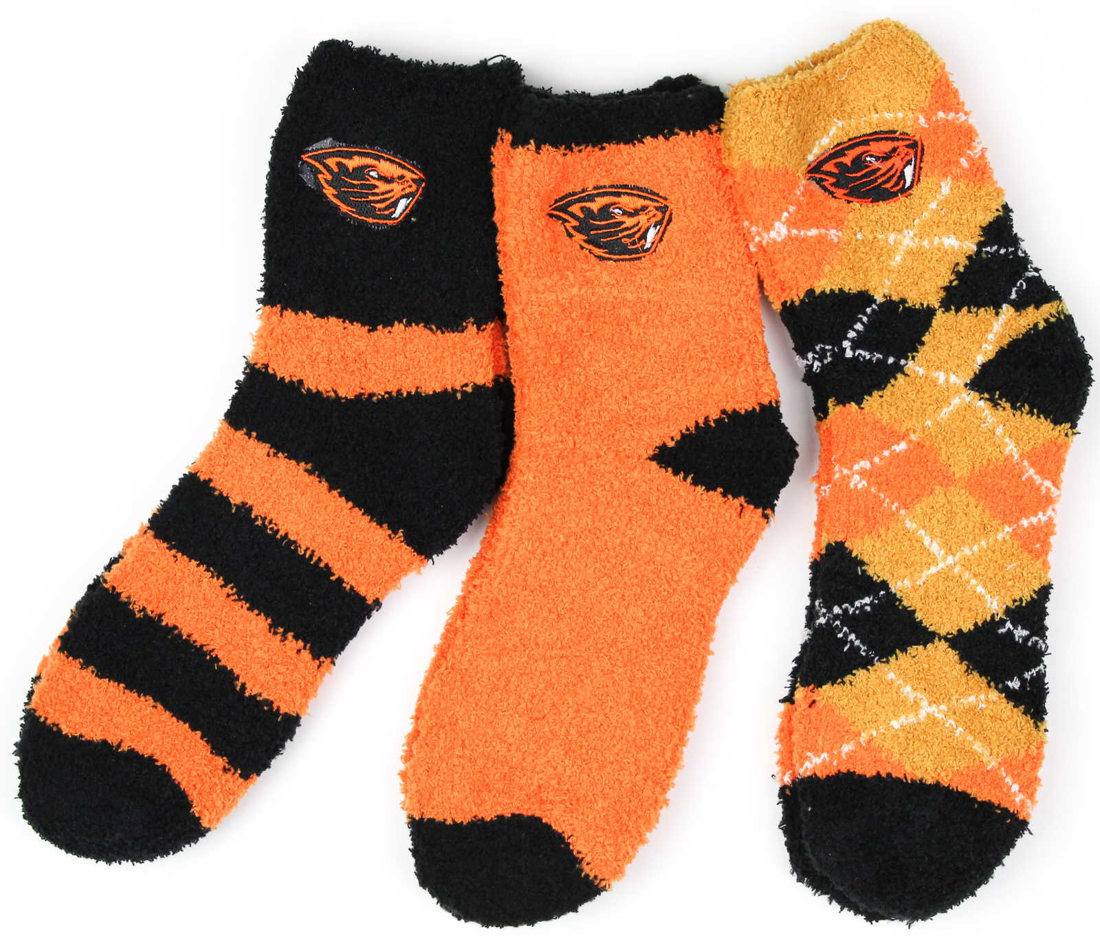 Oregon State Beavers 3 Piece Fuzzy Sock Bundle CollegeNCAA