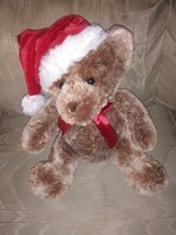 Dan Dee Collectors Choice 2016 Teddy Bear Plush 14&quot; Christmas Santa Hat ... - $22.96