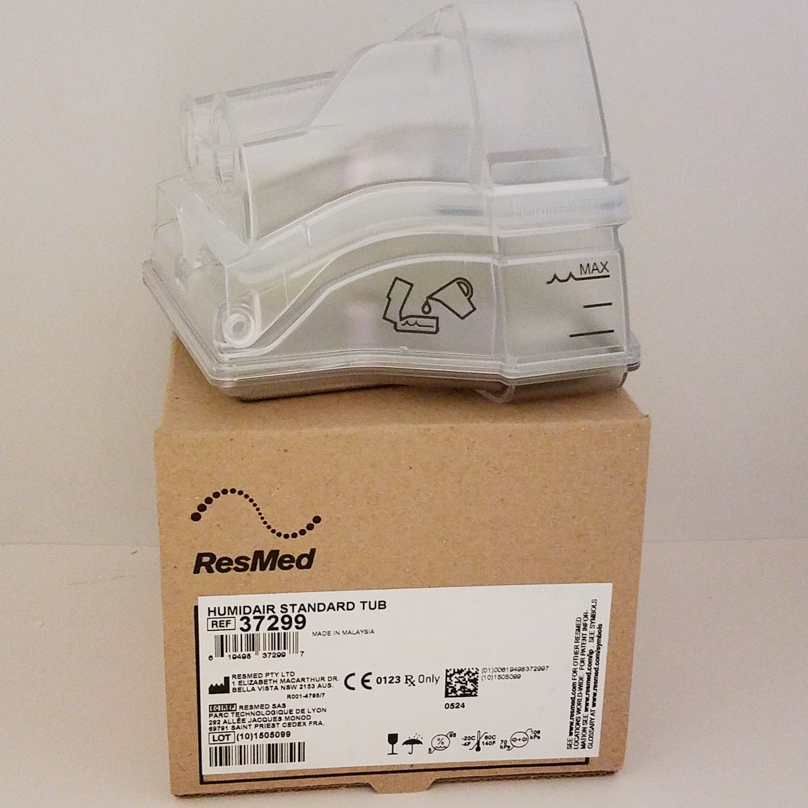 ResMed humidair cpap standard water tub 37299 for airsense 10 and aircurve 10