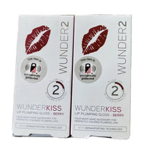 WUNDER 2 WUNDER KISS LIP PLUMPING GLOSS BERRY 0.135oz NEW IN BOX Lot Of 2 - $17.99