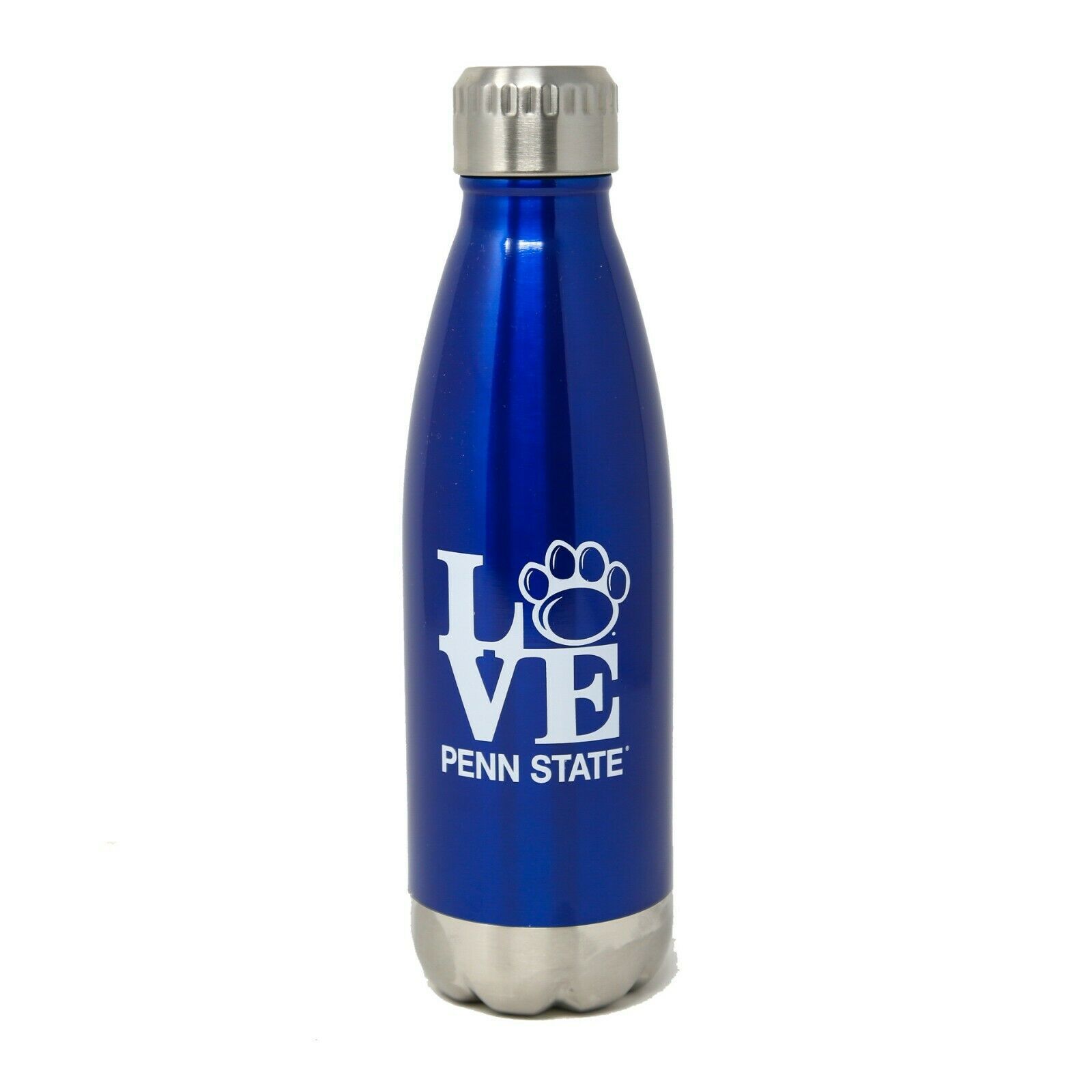 Primary image for Penn State Love Nittany Lion Blue Metal Water Bottle 473ml Souvenir Rear PSU