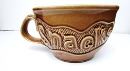McCoy 1973 Big Snack Bowl Coffee Cup Marked McCoy USA 7521 5" Tall Lt. Brown - $45.53