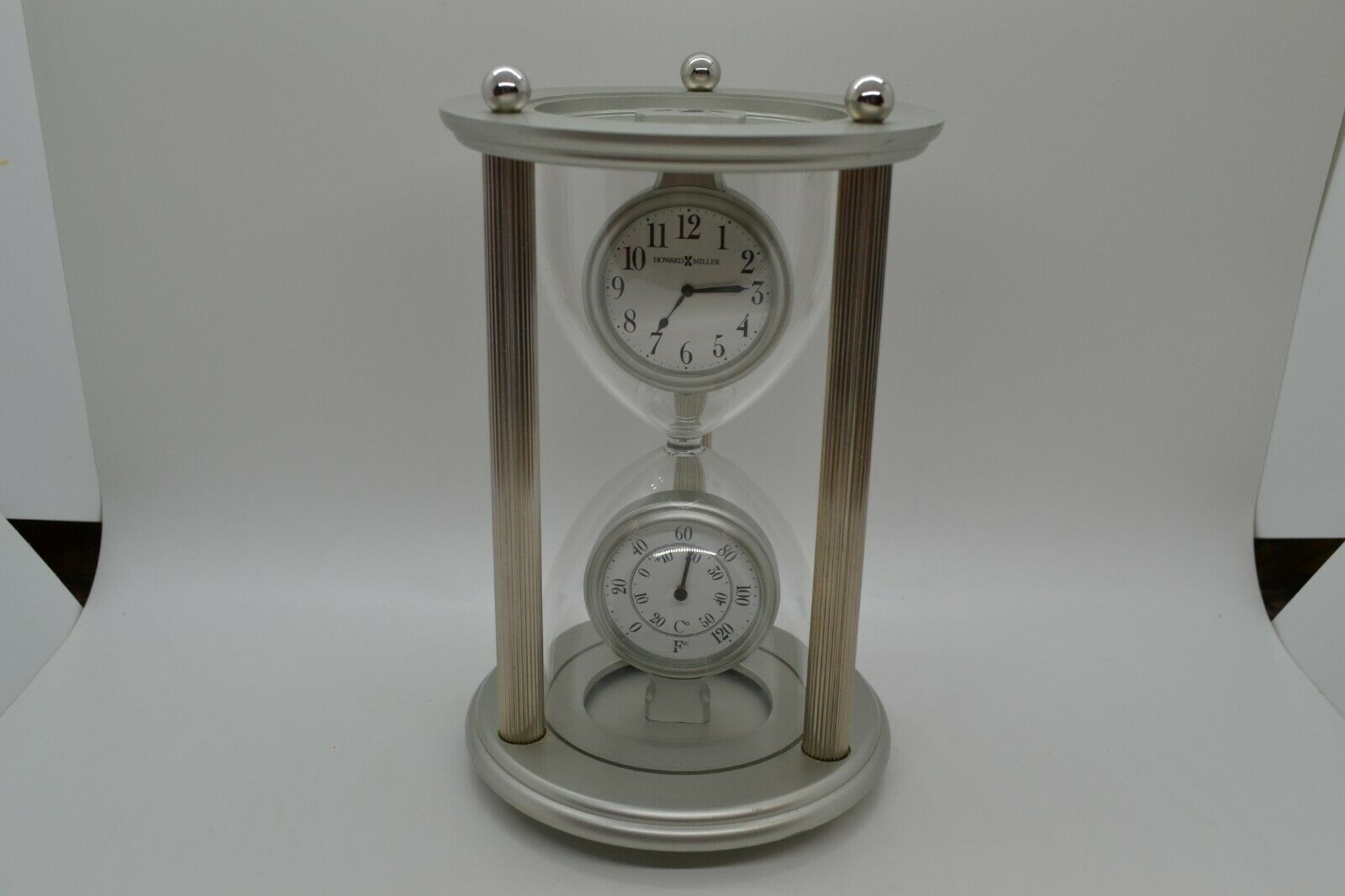 Howard Miller Model 645560 Time & Temperature Hourglass Desk Or Mantle