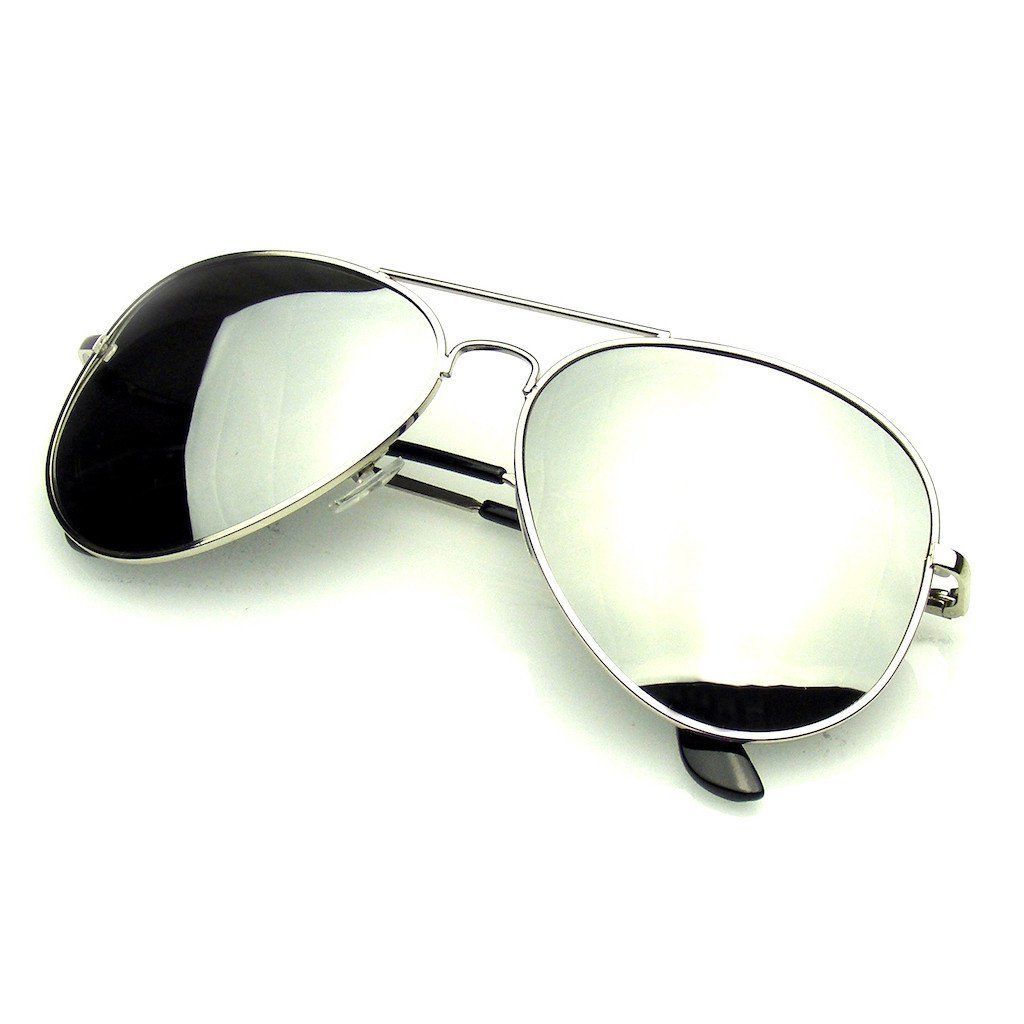 Sunglasses Aviator Original Silver Polarized Full Mirror Sunglasses