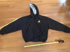 Youth Jacket Zippered Hooded Lined Nylon US Marine Corps Pockets Size Medium - $19.95