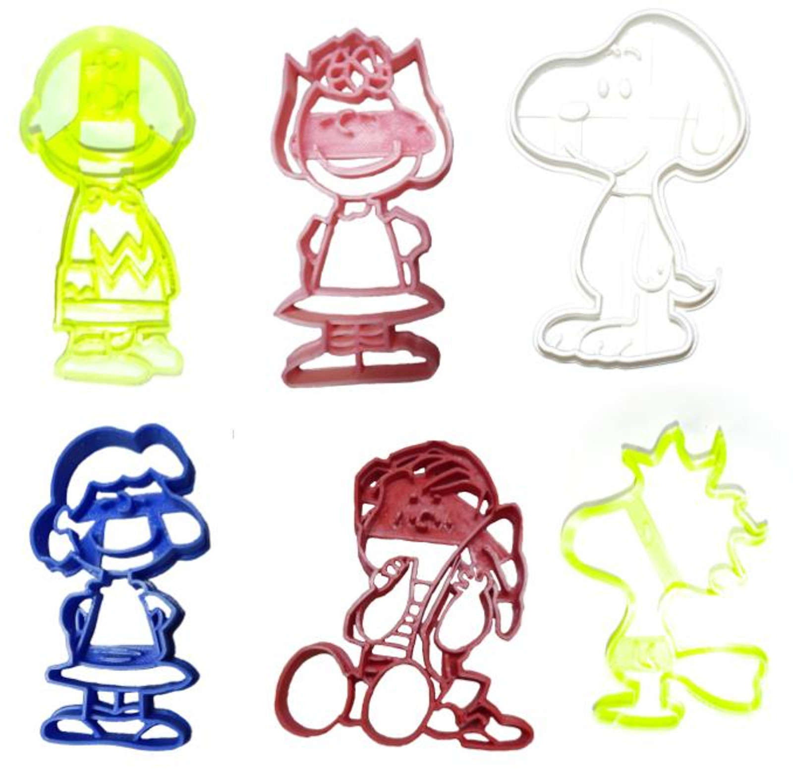 Primary image for Charlie Brown Peanuts Gang Cartoon Comic Set Of 6 Cookie Cutters USA PR1173