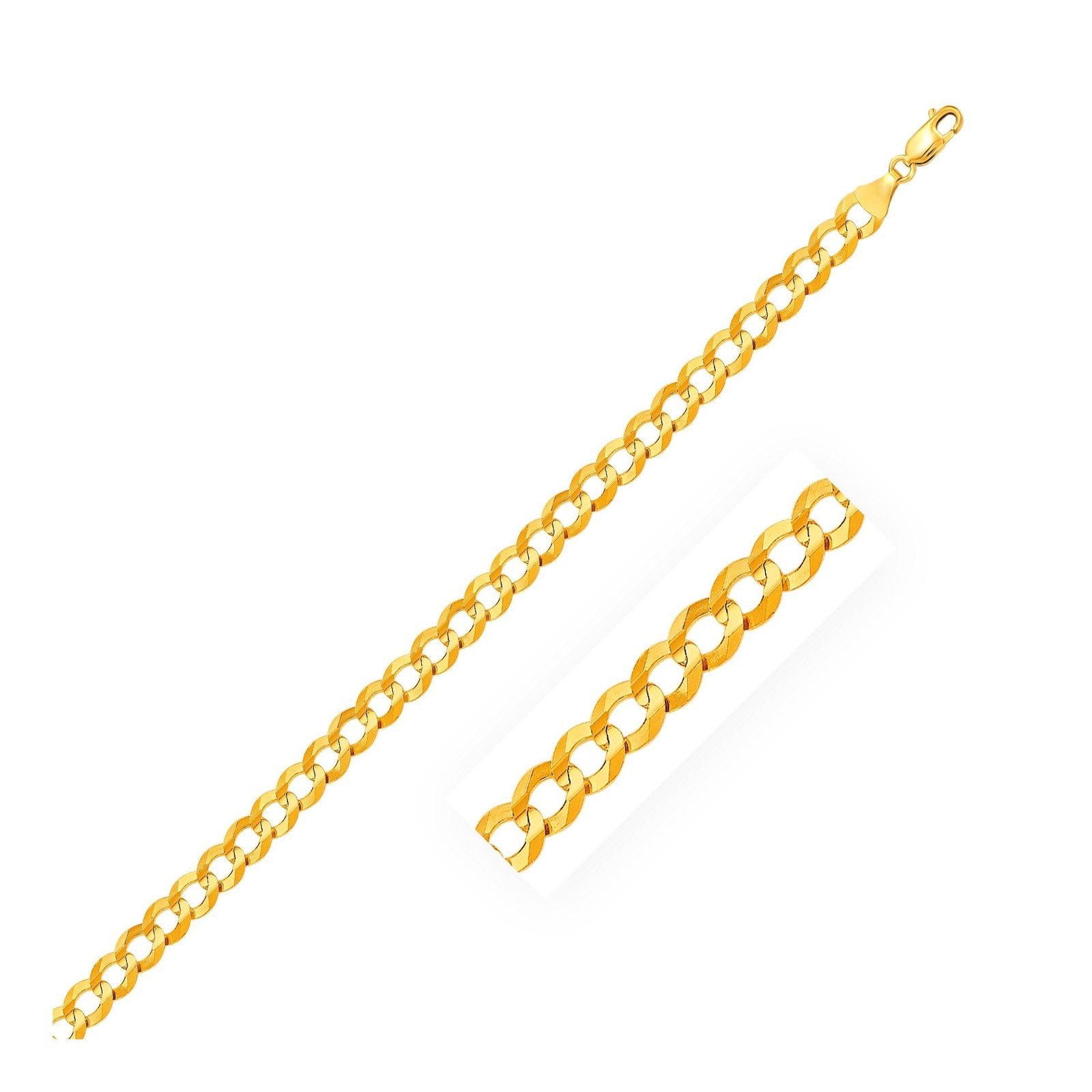 3.2mm 10k Yellow Gold Curb Chain, size 22''