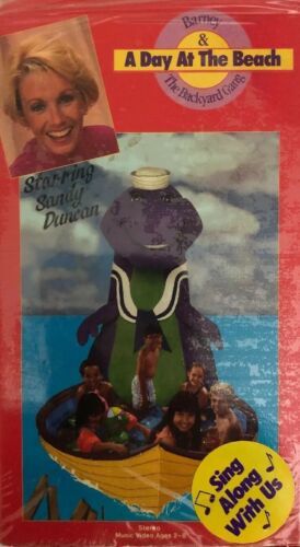 Barney-A Day at the Beach(VHS 1988)Sandy Duncan-SUPER RARE BOX & TAPE ...