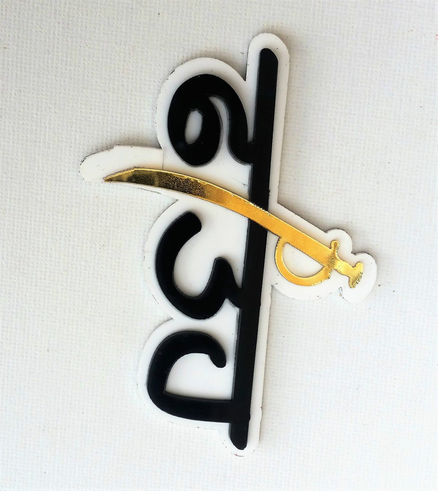 SIKH Punjabi Word Fateh Singh Khalsa Panjabi ACRYLIC Adhesive Back Sticker