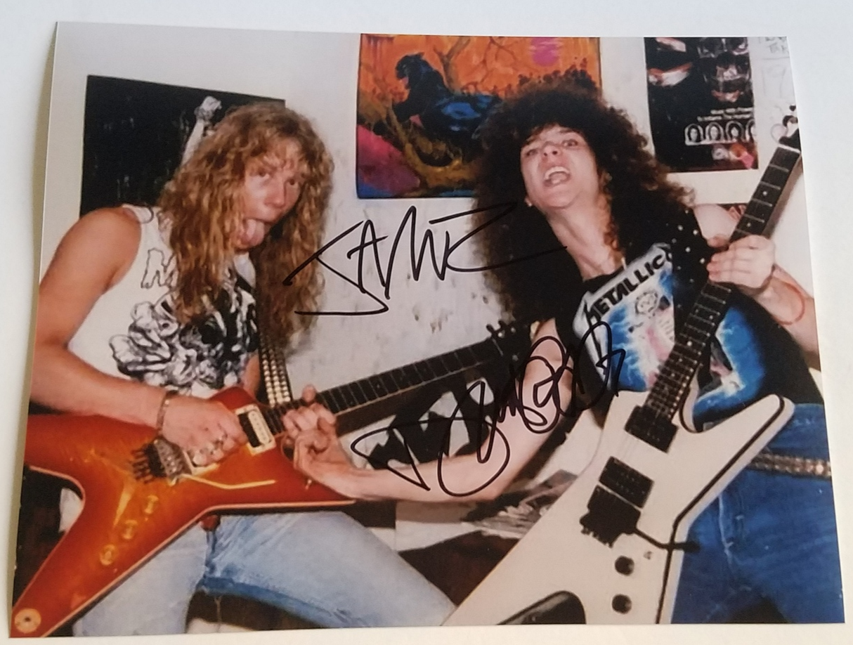 James Hetfield and Dimebag Darrell 8 x 10 photo signed Photographs