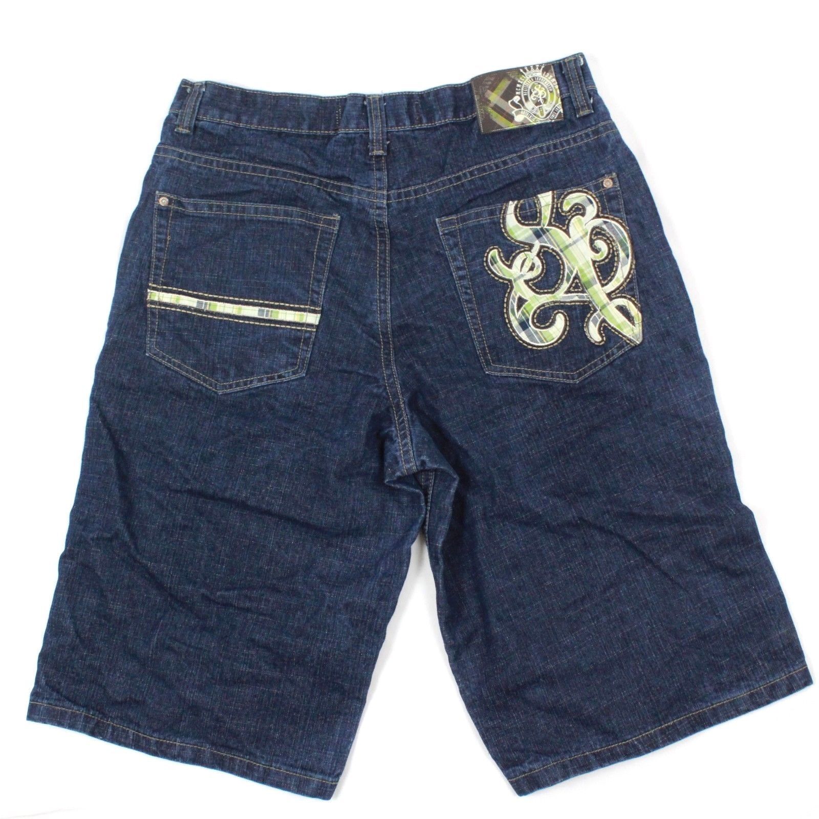 VTG Southpole Baggy Denim Shorts Embellished Gangsta Street Wear 36 ...