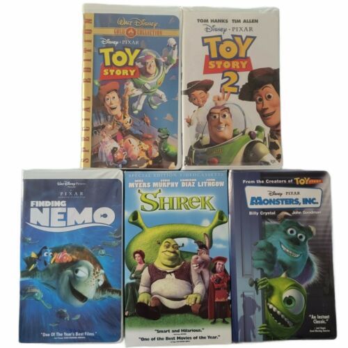 Lot Of 5 Disney/Pixar/DreamWorks VHS Tapes - Including Toy Story 1&2 ...