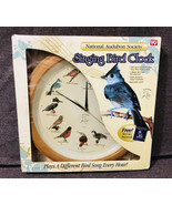 National Audubon Society Quartz Singing Bird Analog Clock Wood Frame *Pl... - $44.55