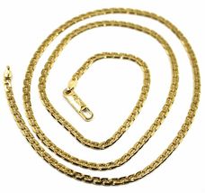 SOLID 18K GOLD GOURMETTE CUBAN CURB 18K YELLOW GOLD CHAIN OVAL WAVE 2.5mm, 20" image 5