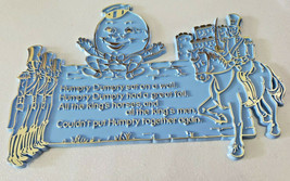 1969 Invicta Plastics Limited Blue Humpty Dumpty Nursery Rhyme Plaque Ne... - $2.99