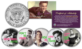 Elvis Presley 1956 #1 Song Hits Licensed Jfk Kennedy Half Dollars 5-Coin U.S Set - $28.01