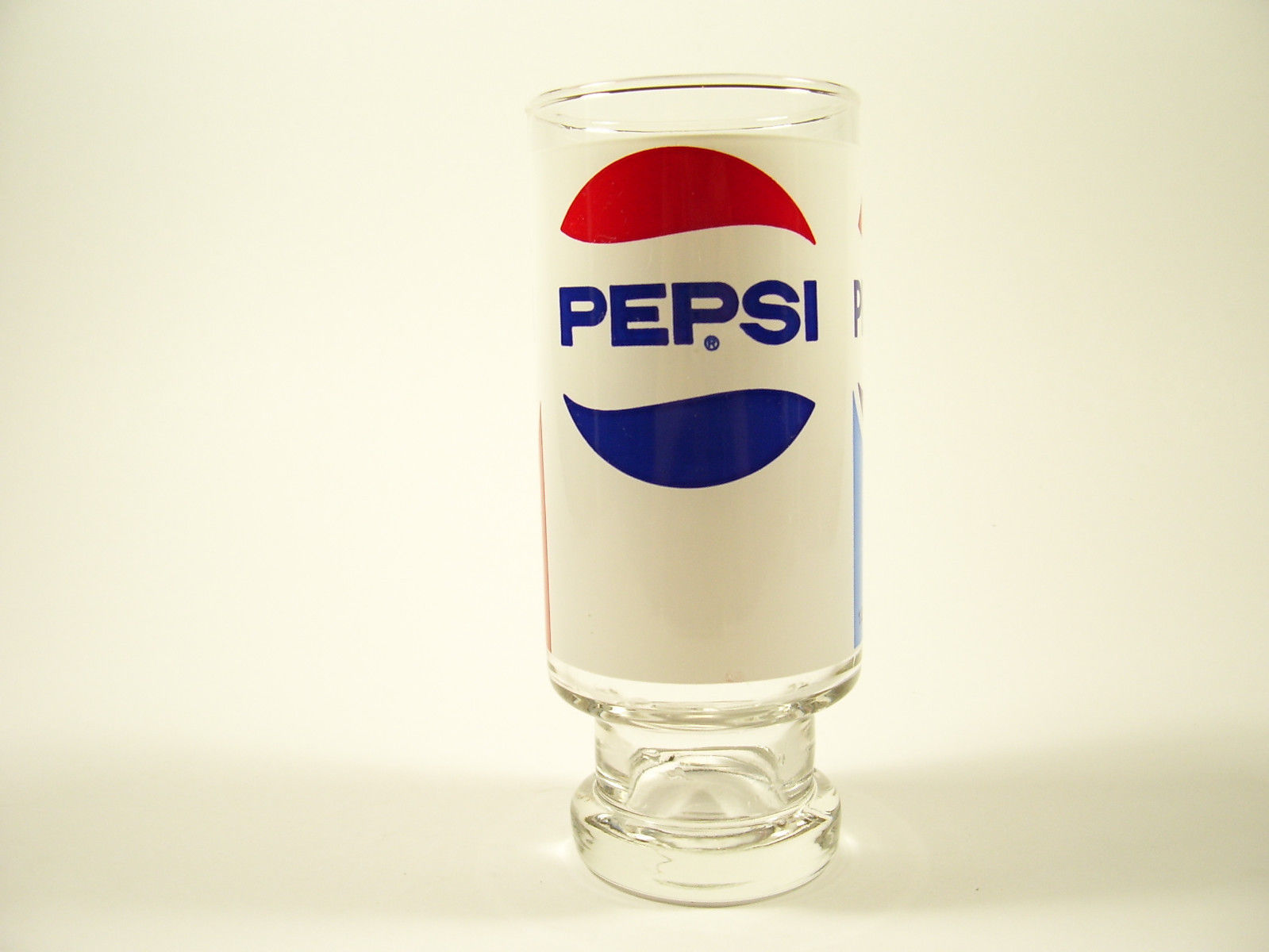 Vintage Pepsi Cola Pedestal Glass New Old Stock Bright Colors Pepsi   Pep3 