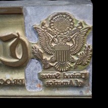 Heavy 4lb United States USA Congressional Record Metal Stamp Plate 7x2" Obsolete image 2