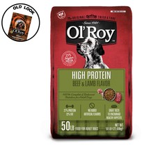 Ol&#39; Roy Dry Dog Food High Protein with Beef &amp; Lamb Flavor - 100 lbs (50l... - $72.90