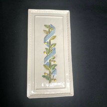 Vintage Majolica Hand Made Ceramic Terracotta Tile 11 1/2&quot; Bas Relief It... - $86.14