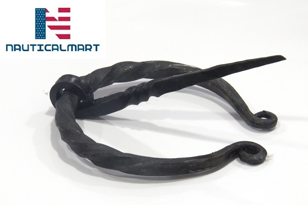 Iron Fibula Brooch with Spiraled Ends Brooches & Pins