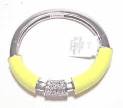 NWT $98 Lia Sophia STRETCH BRACELET YELLOW Citron Technicolor Crystal Ba... - $8.90