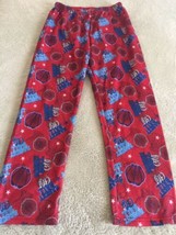 Cambridge Classics Boys Red Blue Basketball Fleece Long Pajama Pants 7 - $5.95