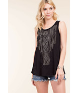 Bling Beauty Black Tank with Rhinestones by Vocal  Apparel S, M, L, XL, USA - $25.99