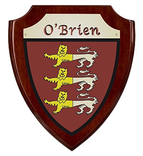 O'Brien Irish Coat of Arms Shield Plaque - Rosewood Finish