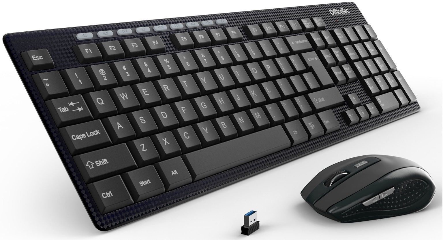 Bluetooth Wireless USB Desktop 2.4 GHz Full Size Keyboard and Mouse