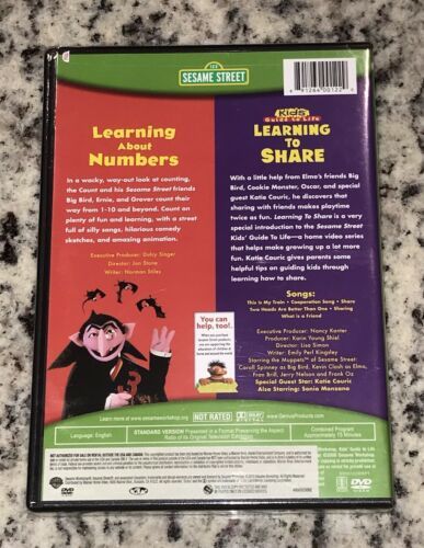 Sesame Street: Learning to Share/Learning About Numbers (DVD, 2008) 2 ...