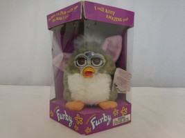 Electronic Furby 1998 Model 70-800 Gray and White with Mane New in Box - $87.14