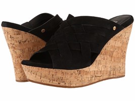 Women&#39;s UGG® Marta High Wedge Sandals, 1015079 Size 9.5 Black Authentic - $99.95