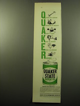 1950 Quaker State Motor Oil Ad - Quarts go Farther Unexcelled in Quality - $14.99