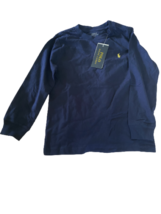 Polo Ralph Lauren NAVY BLUE Boys Long-Sleeve Waffle-Knit Tee, Size 5 - $23.76