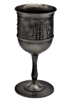 SHABBAT table HOLIDAY Jewish festival meal Wine grape Kiddush Cup Goblet... - $29.67