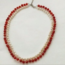 Freshwater Pearl Faceted Agate Necklace Sterling - $59.00