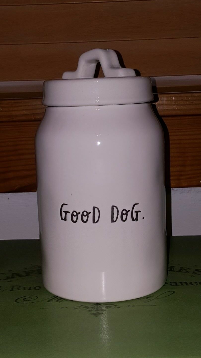 rae dunn good dog treat jar