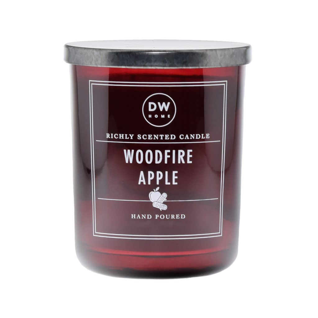 DW Home Scented Candle Small Single Wick 3.8 oz. Woodfire Apple Candles