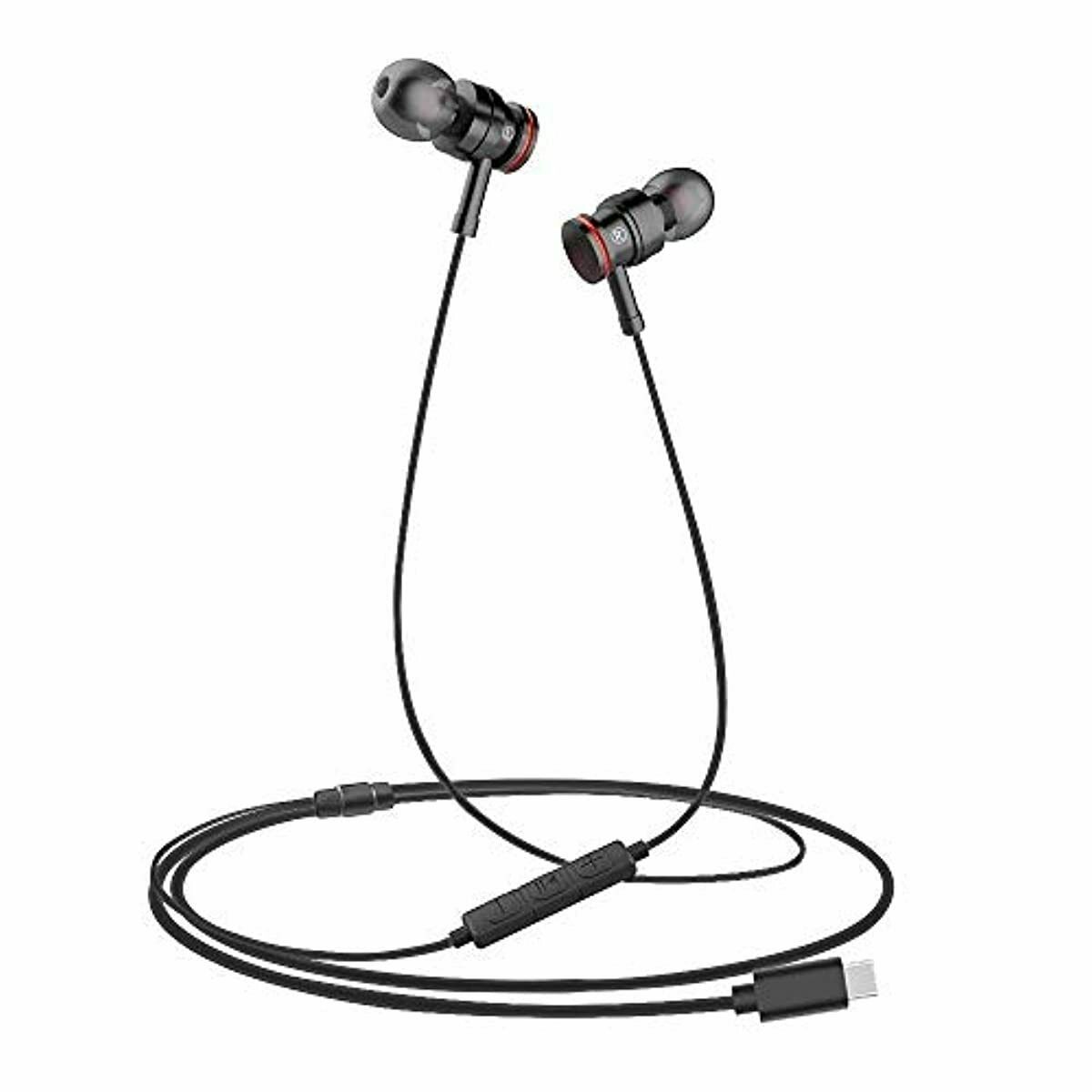 Usb Type C Earphones Stereo In Ear Earbuds Headphones With Microphone Bass Headphones 9765