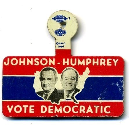 Primary image for Vintage 1.5" LINDON B JOHNSON Humphrey Political Button