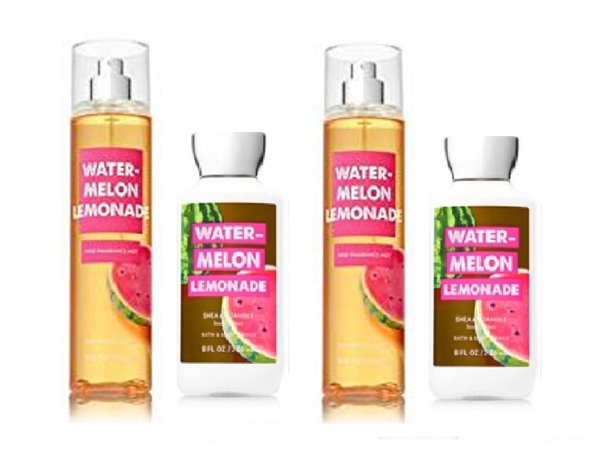 4 Piece Bath & Body Works Watermelon Lemonade Set - Body Lotion ...