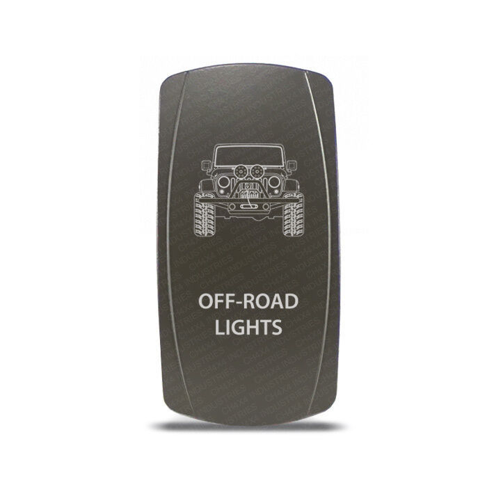 CH4x4 Gray Series Rocker for Jeep JK Off-Road Lights Symbol - White LED