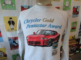 Vintage 90s Chrysler Viper Gray Crewneck Sweatshirt Size M - $56.43
