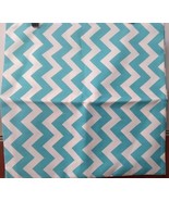 Turquoise and White Zigzag Throw Pillow Shams 17.5&quot; x 17.5&quot; Set of 2 - $18.70