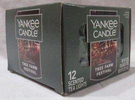 Yankee Candle 12 Scented Tea Light T/L Box Candles TREE FARM FESTIVAL green - $21.28