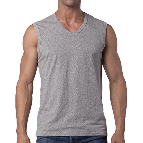 Y2Y2 Men's Big and Tall Sleeveless V-Neck T-Shirt/Gray / 5XL 62