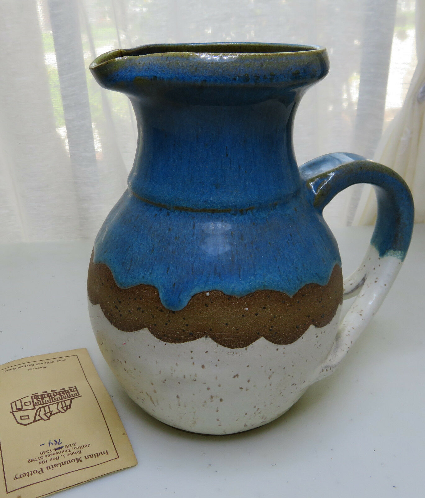 Vintage Nice Blue Indian Mountain Pottery And 50 Similar Items